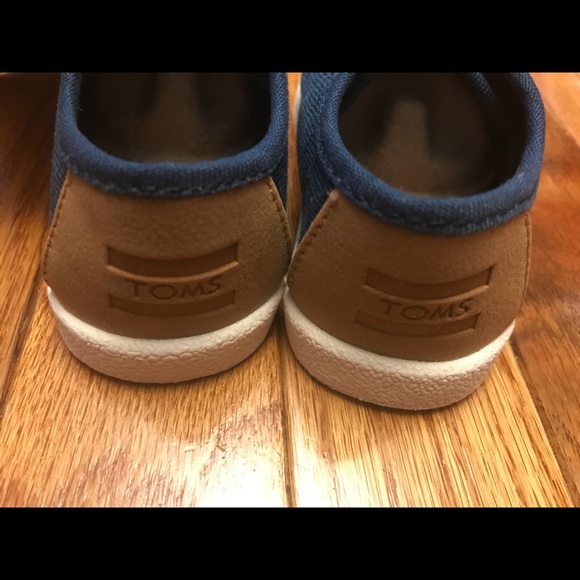 Toms Tiny Deep Ocean Burlap Paseo Sneaker - Picture 7 of 8
